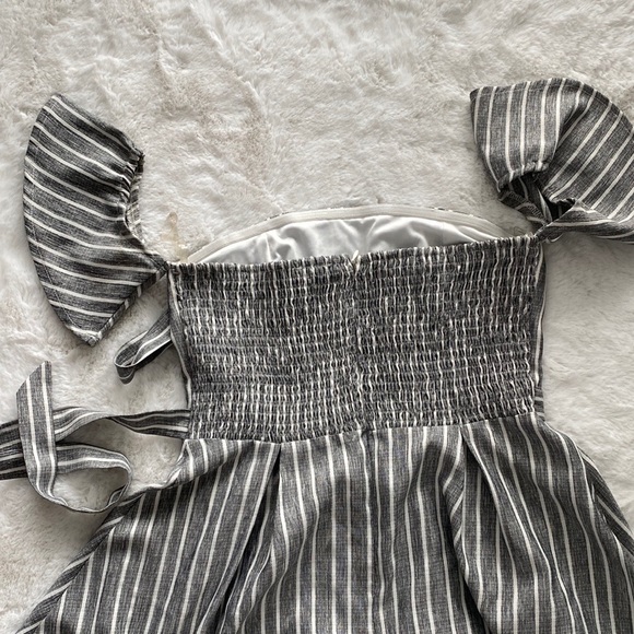 FashionNova Striped Off the Shoulder Dress - Picture 8 of 9